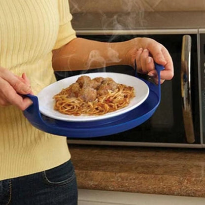 Easy to Clean Microwave Plate Tray Durable PP Anti-Deformed Steam Holder for Bowls, Kitchen Plate Microwave Plates Holder