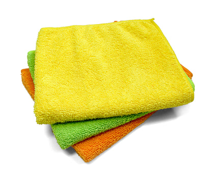 Multipurpose Microfiber Household Cleaning Cloth & Wipe, Multicolor, 12 Count